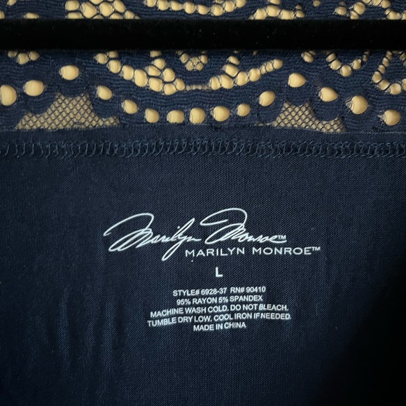 Marilyn Monroe navy nightie Large - Picture 2 of 3